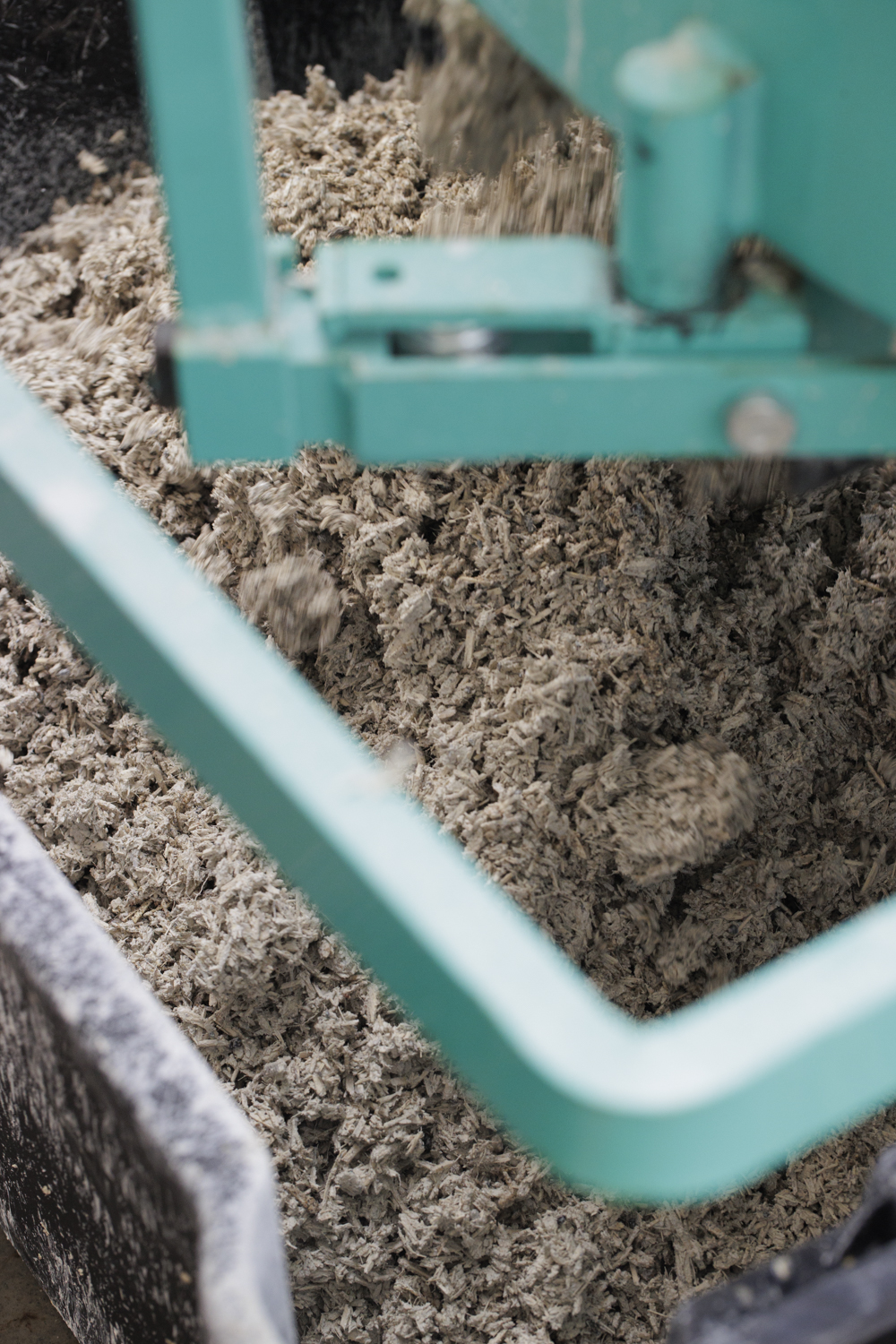 Mixing of hemp, lime, water and sand to create Australian hempcrete homes